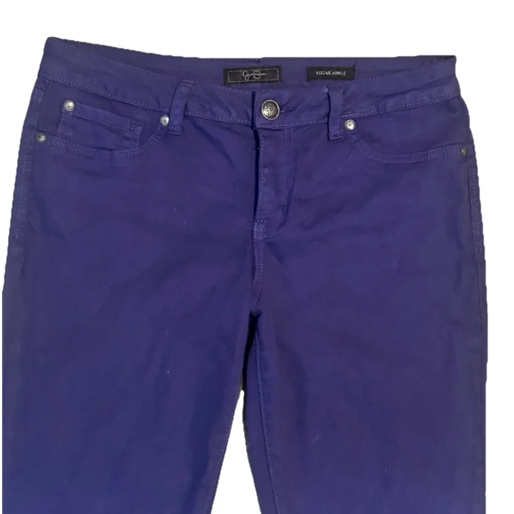 Women’s Jessica Simpson Purple Kiss Me Zipper Ankle Pants Size 30 - Picture 2 of 8